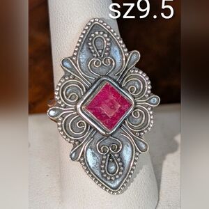 ONE-OF-A-KIND Real Ruby & Sterling Silver Ring